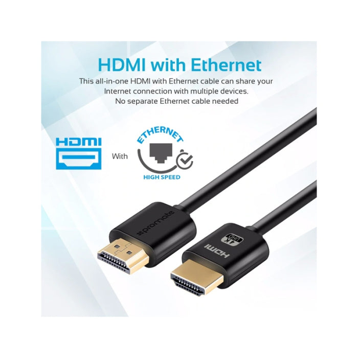 بروميت 4K الكل في واحد HDMI مع كابل إيثرنت 5.0 متر 