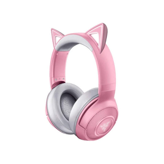 Razer Kraken BT Kitty Edition Wireless Bluetooth Dual Mic Noise Cancelation Gaming Headset with Razer Chroma RGB