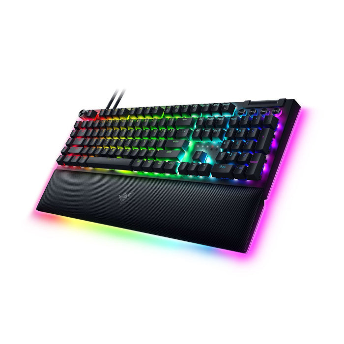 لوحة مفاتيح الألعاب الميكانيكية Razer BlackWidow V4 Pro Wried، Clicky Green Switch - تصميم أمريكي 