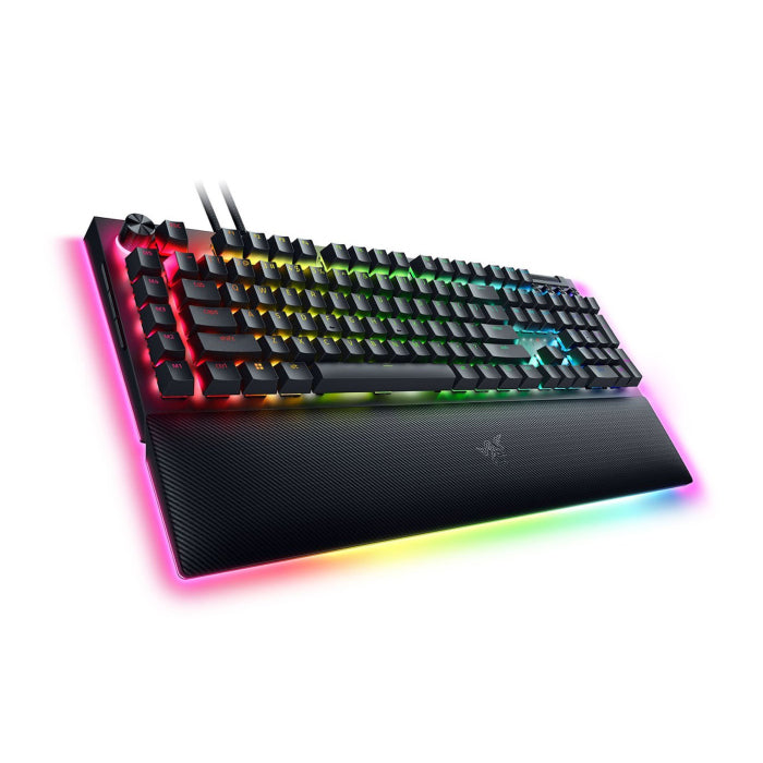 لوحة مفاتيح الألعاب الميكانيكية Razer BlackWidow V4 Pro Wried، Clicky Green Switch - تصميم أمريكي 