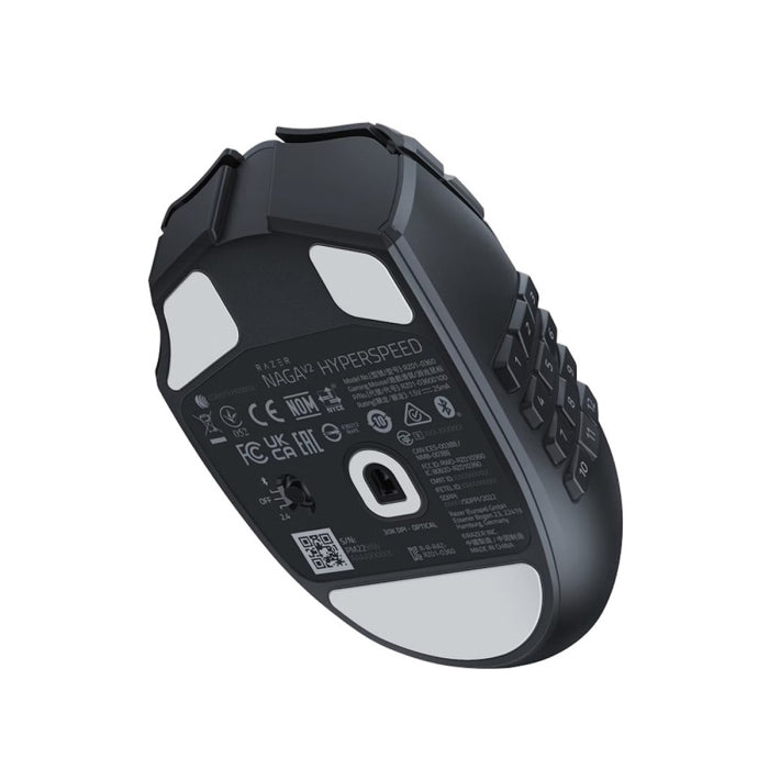 Razer Naga V2 Hyperspeed Ergonomic Wireless Mmo Gaming Mouse - Black