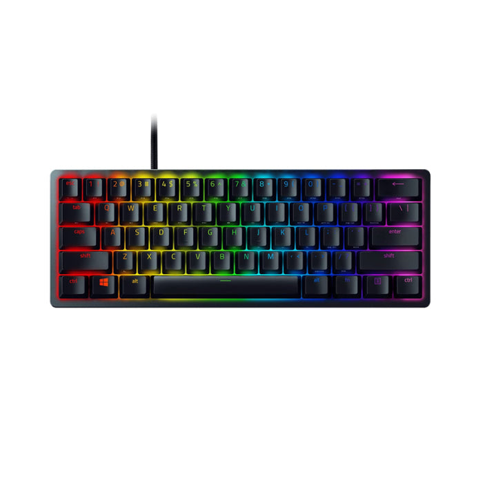 Razer Huntsman Mini 60% Optical Gaming Keyboard Clicky Optical Purple Switches & PBT Keycaps