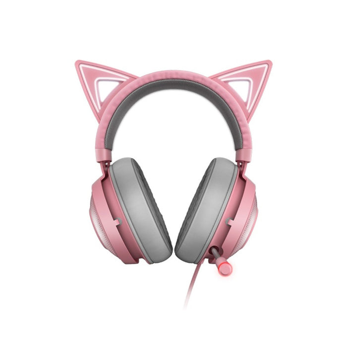 Razer Kraken Kitty Edition USB Gaming Headset With Chroma RGB Lighting Noise Cancelling Mic - Pink