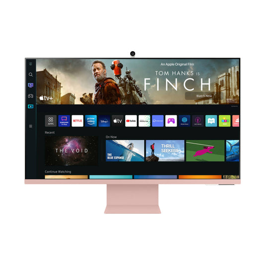 Samsung M8 31.5" VA Panel 60Hz 4ms UHD 4K Smart Monitor with Streaming TV & SlimFit Camera - Sunset Pink (S32BM80PUM)