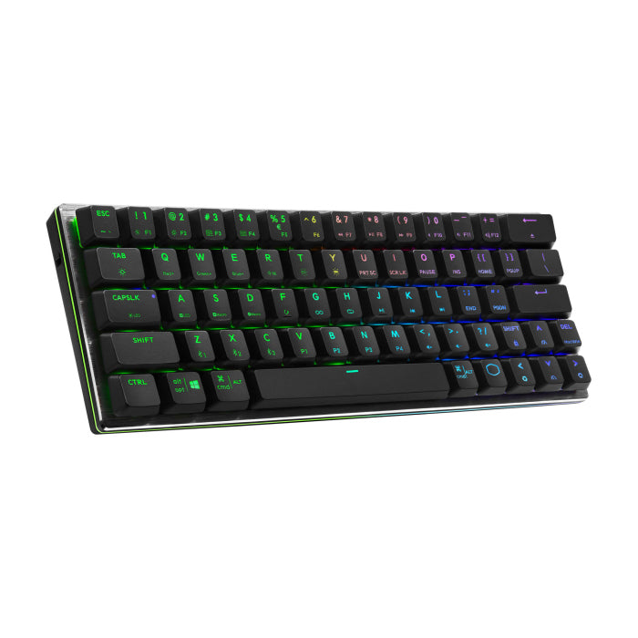 Cooler Master SK622 Wireless/Bluetooth 60% RGB Mechanical Keyboard With Low Profile Clicky Blue Switch - Black