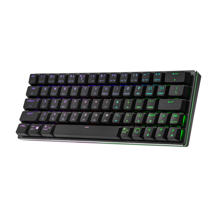 Cooler Master SK622 Wireless/Bluetooth 60% RGB Mechanical Keyboard With Low Profile Clicky Blue Switch - Black