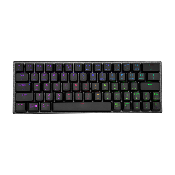 Cooler Master SK622 Wireless/Bluetooth 60% RGB Mechanical Keyboard With Low Profile Clicky Blue Switch - Black