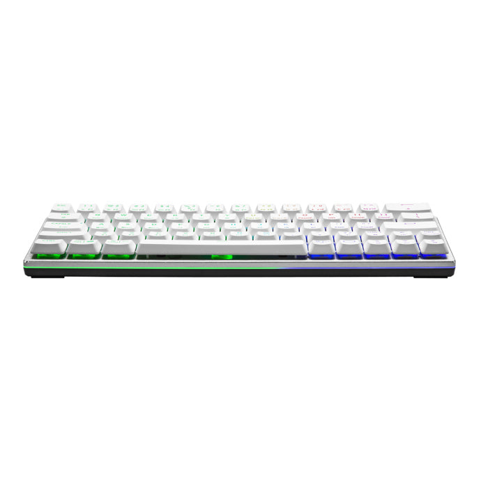 Cooler Master SK622 Wireless/Bluetooth 60% RGB Mechanical Keyboard With Low Profile Liner Red Switch - Silver