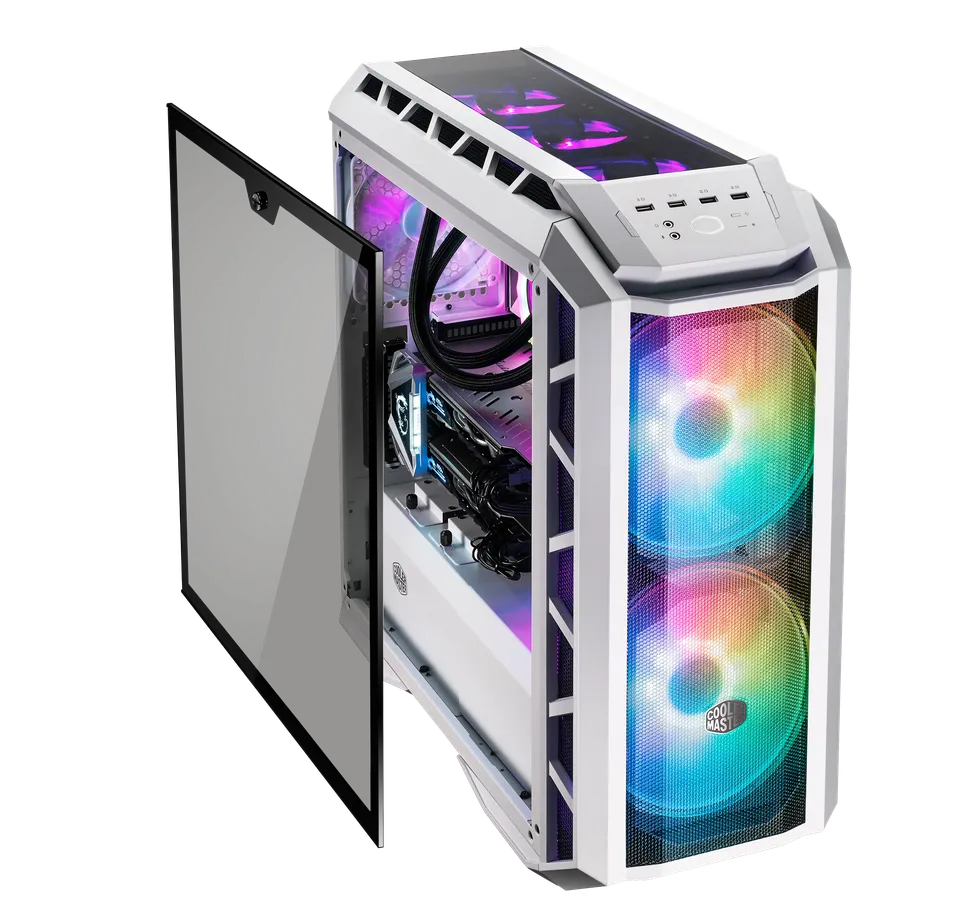 Cooler Master Master Case H500P ARGB Mesh Mid Tower Case - White