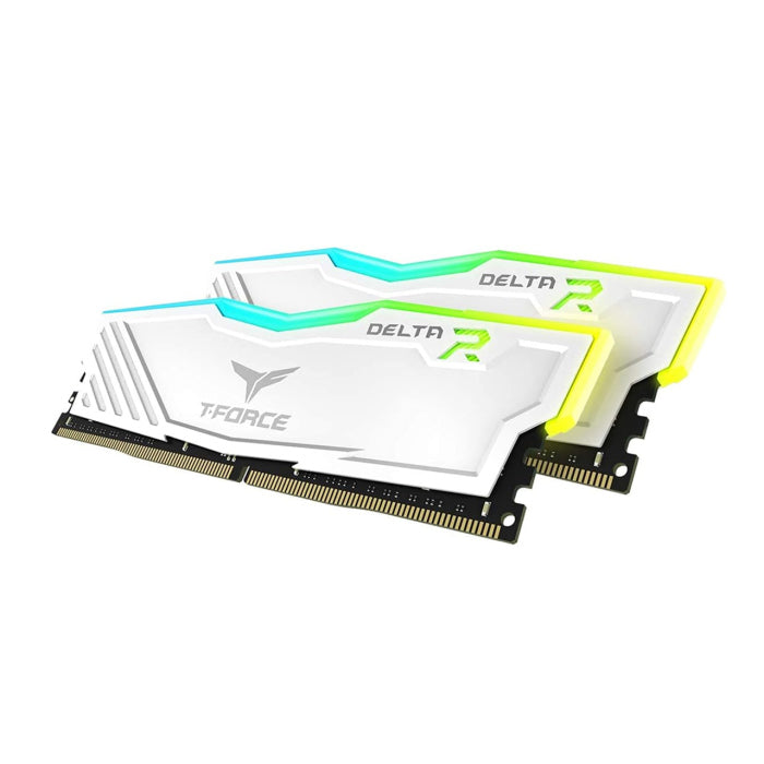 مجموعة الذاكرة TeamGroup T-Force DELTA RGB 32GB (2x16GB) DDR4 3600MHz CL18 - أبيض 