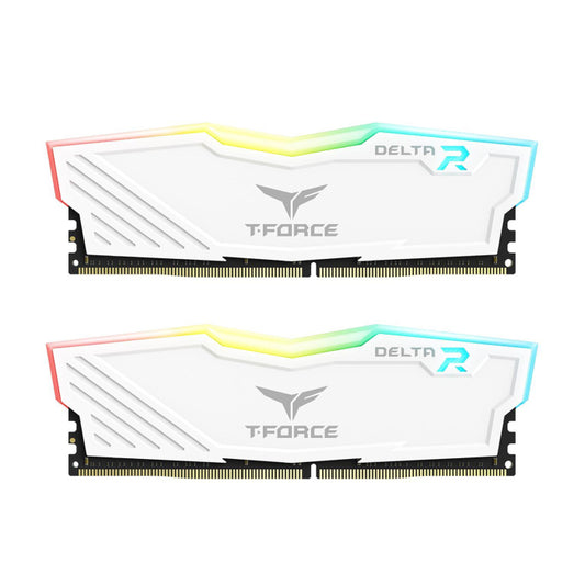 TeamGroup T-Force DELTA RGB 32GB (2x16GB) DDR4 3600MHz CL18 Memory Kit - White