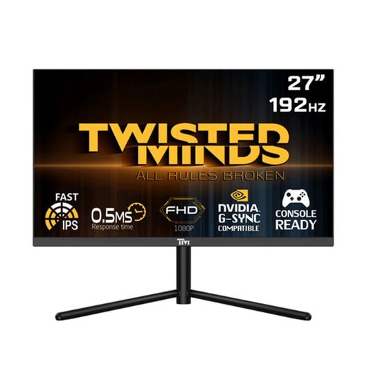 شاشة Twisted Minds مقاس 27 بوصة FHD Fast IPS، 192 هرتز، 0.5 مللي ثانية، HDMI 2.1، شاشة ألعاب HDR - أسود 