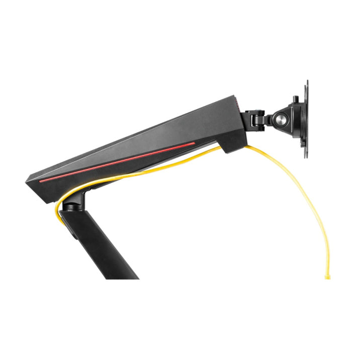 Twisted Minds Single Spring-Assisted Pro Monitor Arm with Dual 3.0 USB+Audio+Mic Ports (17"-32" Flat & Curved Monitors)