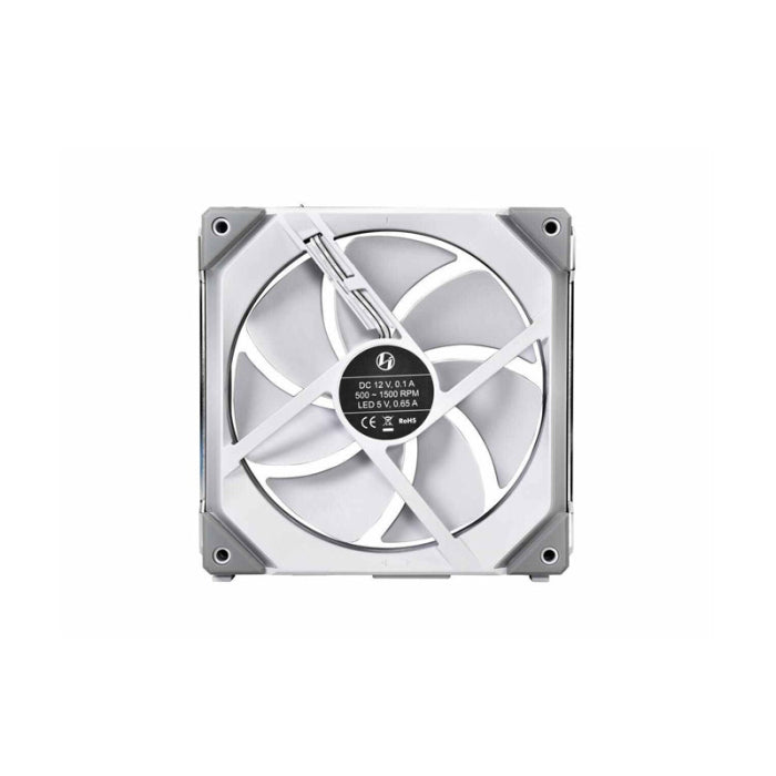 LIAN LI UNI FAN SL140 RGB Revolutionized Daisy-Chain 2-in-1 Pack ARGB Fan with ARGB Controller - White