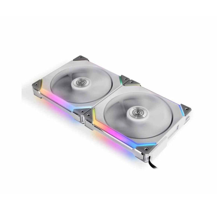 LIAN LI UNI FAN SL140 RGB Revolutionized Daisy-Chain 2-in-1 Pack ARGB Fan with ARGB Controller - White