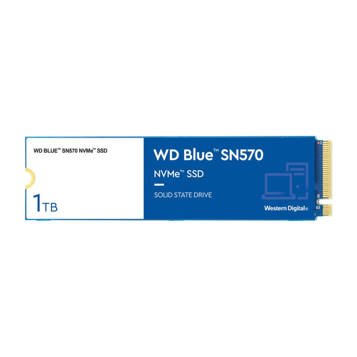 WD Blue SN570 1TB M.2 2280 Gen3 x4 PCIe 8Gb/s NVMe SSD RW 3,500/3000MB/s