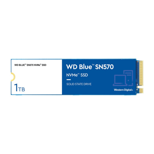 WD Blue SN570 1 تيرابايت M.2 2280 Gen3 x4 PCIe 8 جيجابايت/ثانية NVMe SSD RW 3,500/3000 ميجابايت/ثانية 