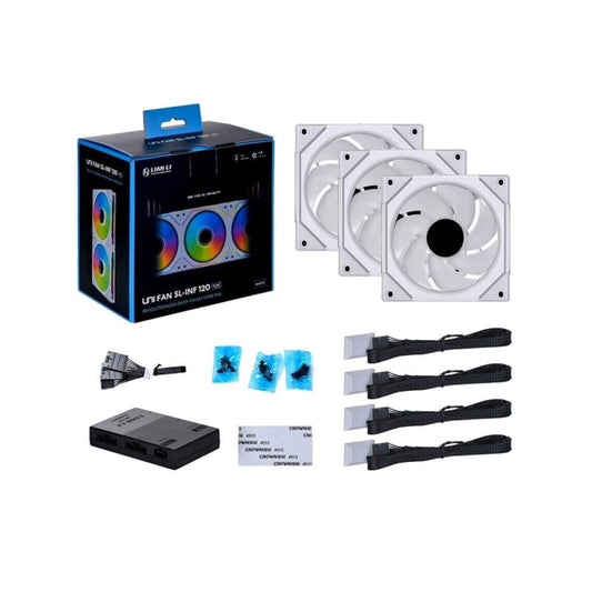 LIAN LI UNI FAN SL-INFINITY INF120-3 RGB 120mm Fan - White