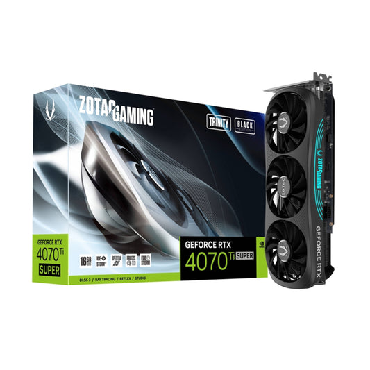 Zotac Gaming GeForce RTX 4070Ti Super Trinity Black Edition 16GB GDDR6X DLSS 3.5 Graphics Card